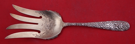 Buffet Fork light GW w/ Brite-cut flower 8 1/4